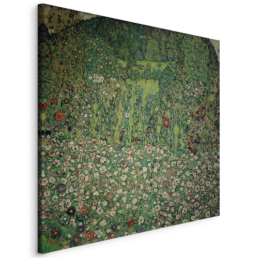 Leinwandbild - Gartenlandschaft mit Bergkuppe (Gustav Klimt) Artgeist