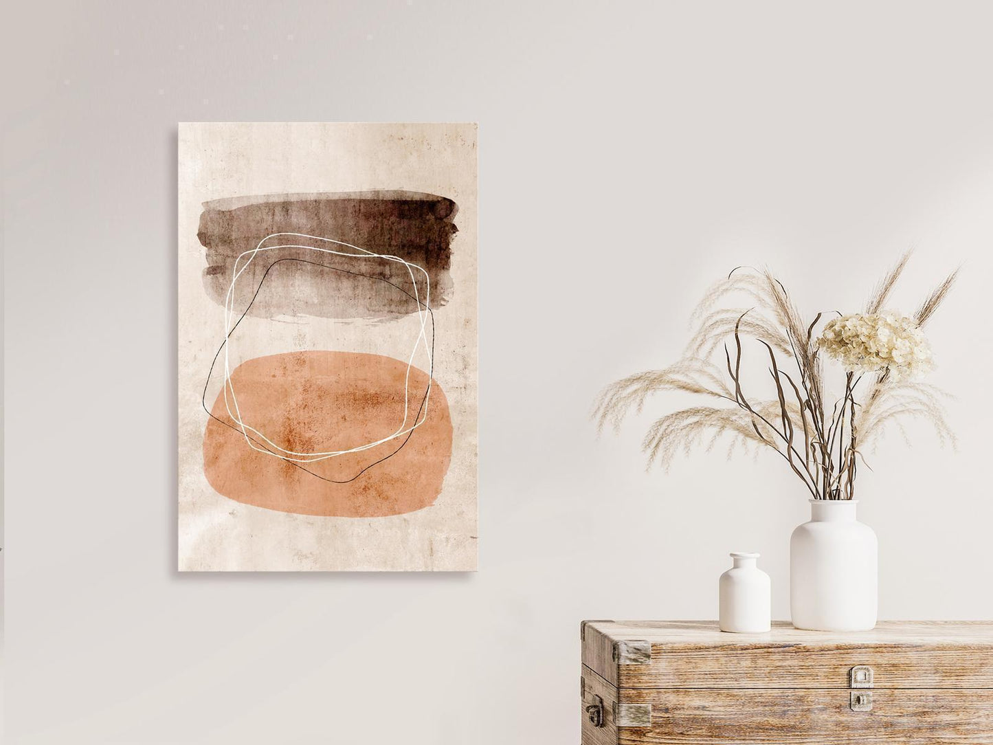 Leinwandbild „Schwingende Silhouetten“ – Modernes 1-teiliges Wandbild im Hochformat
