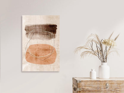 Leinwandbild „Schwingende Silhouetten“ – Modernes 1-teiliges Wandbild im Hochformat