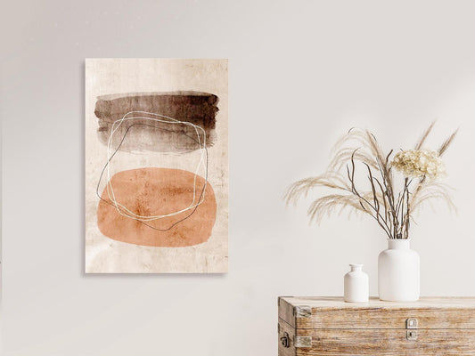 Leinwandbild „Schwingende Silhouetten“ – Modernes 1-teiliges Wandbild im Hochformat