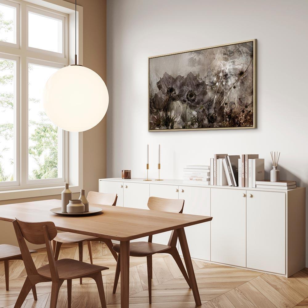 Leinwandbild - Anemones in Sepia (1 Part) Wide