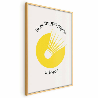 Poster - Shuttlecock Against the Yellow Sun