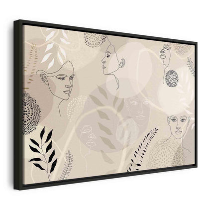 Leinwandbild - Feminine line art