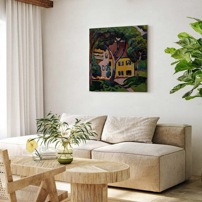 Leinwandbild - August Macke – Staudacherhaus in Tegernsee