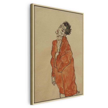 Leinwandbild - Egon Schiele – Self-Portrait (Man in Orange Jacket)