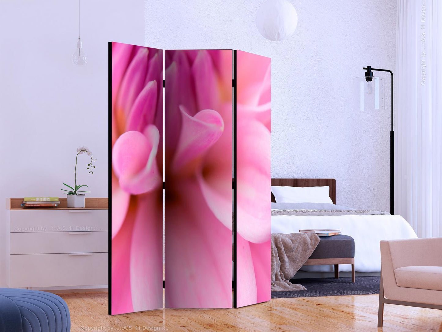 Paravent - Flower petals - dahlia Artgeist