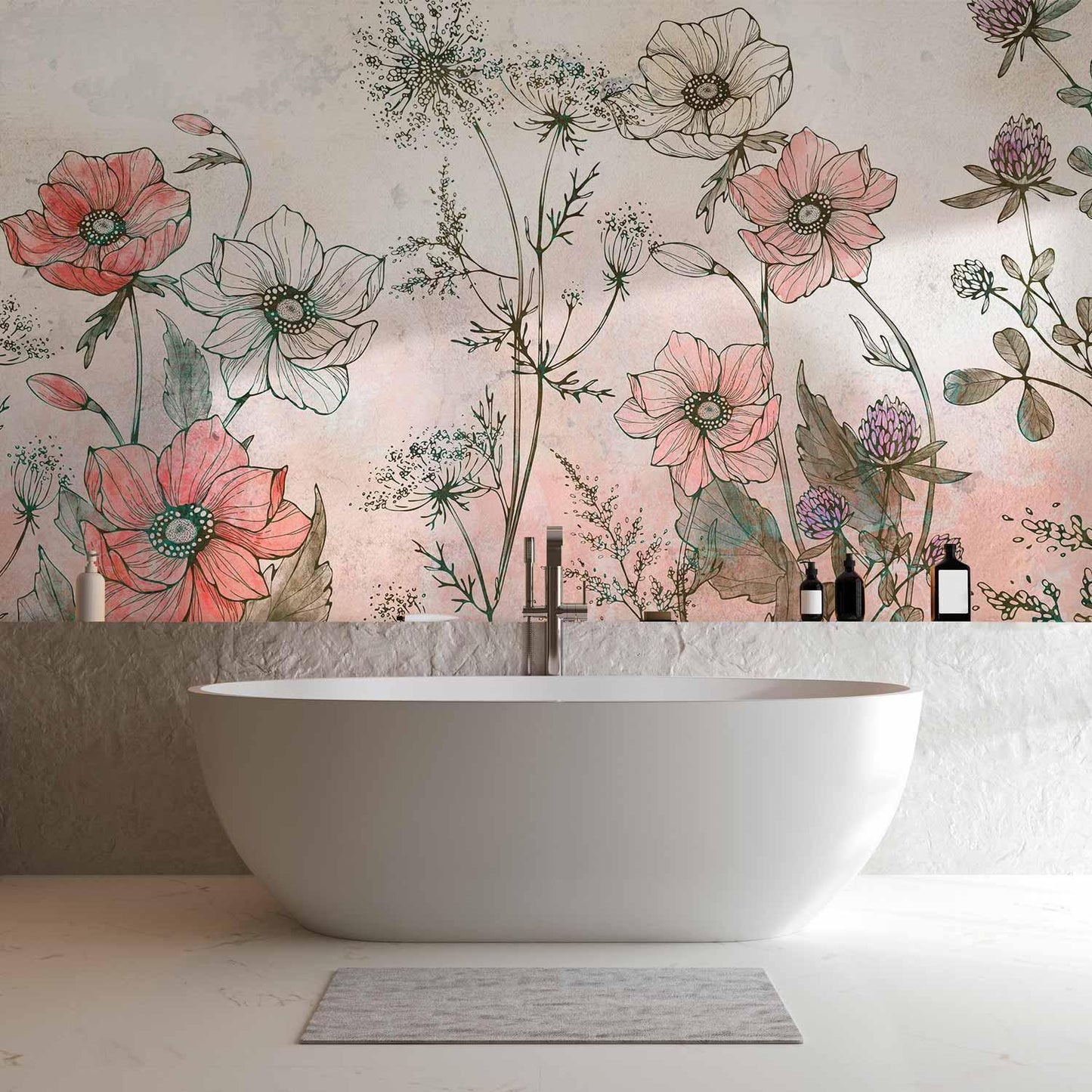 Fototapete - Day in the Meadow - Third Variant