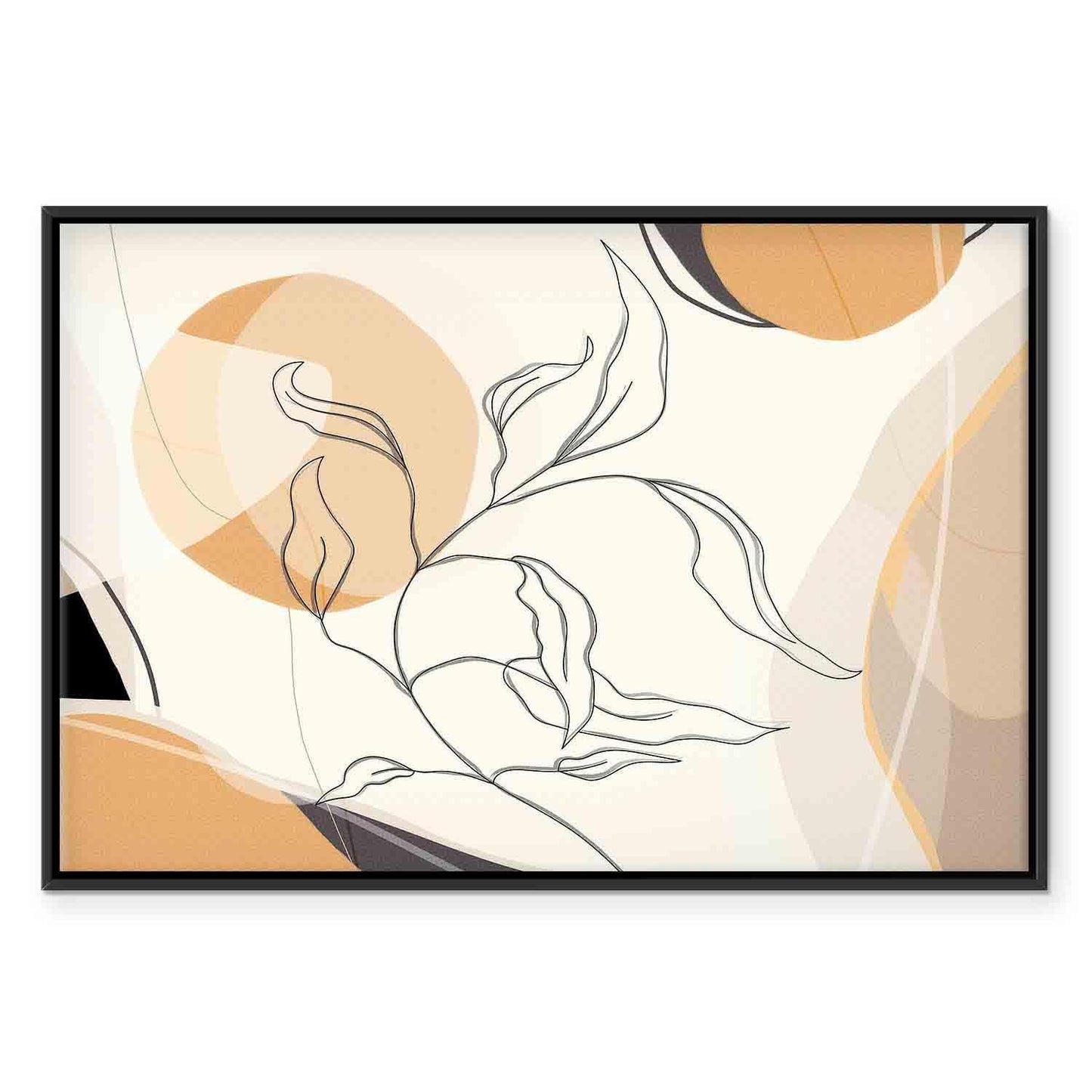 Leinwandbild - Landscape with a leaf