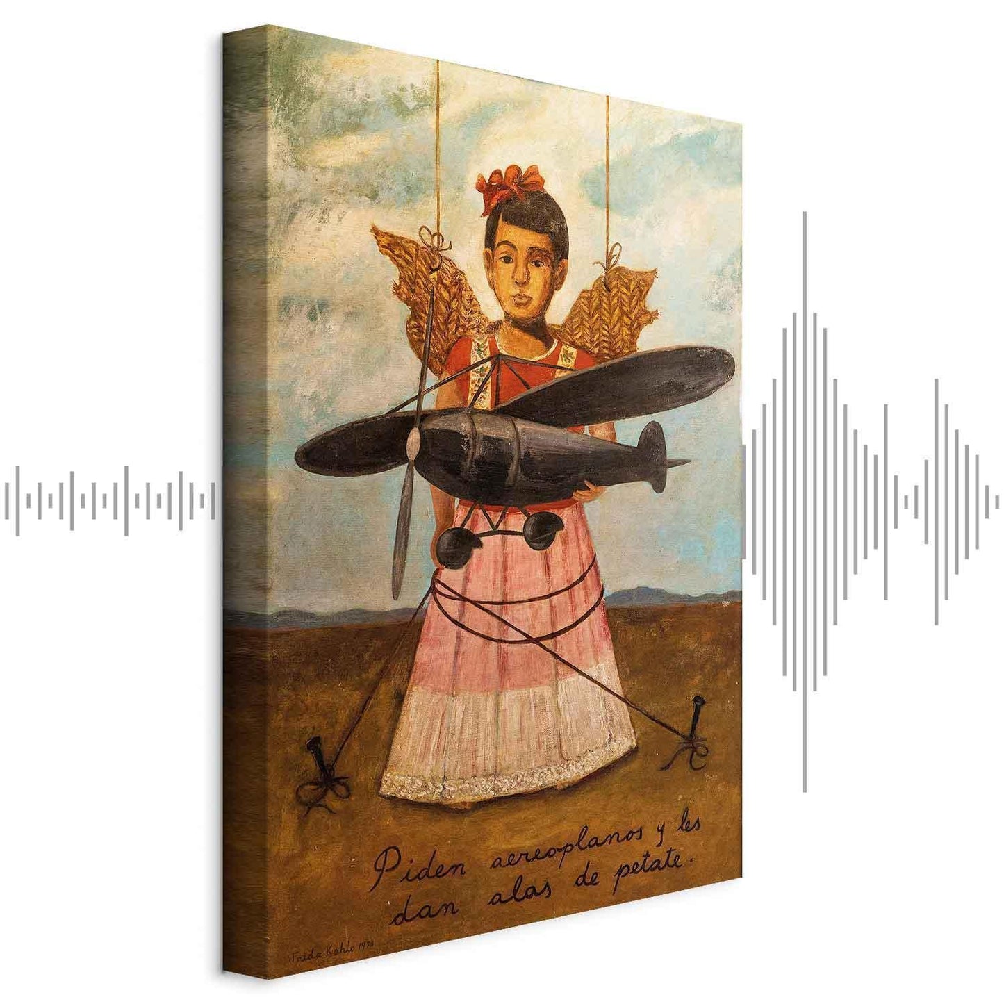 Leinwandbild - Frida Kahlo – They Asked for Planes and Got Straw Wings