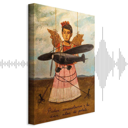 Leinwandbild - Frida Kahlo – They Asked for Planes and Got Straw Wings