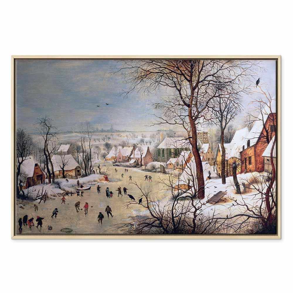 Leinwandbild - Pieter Bruegel the Elder – Winter Landscape with Birdtrap