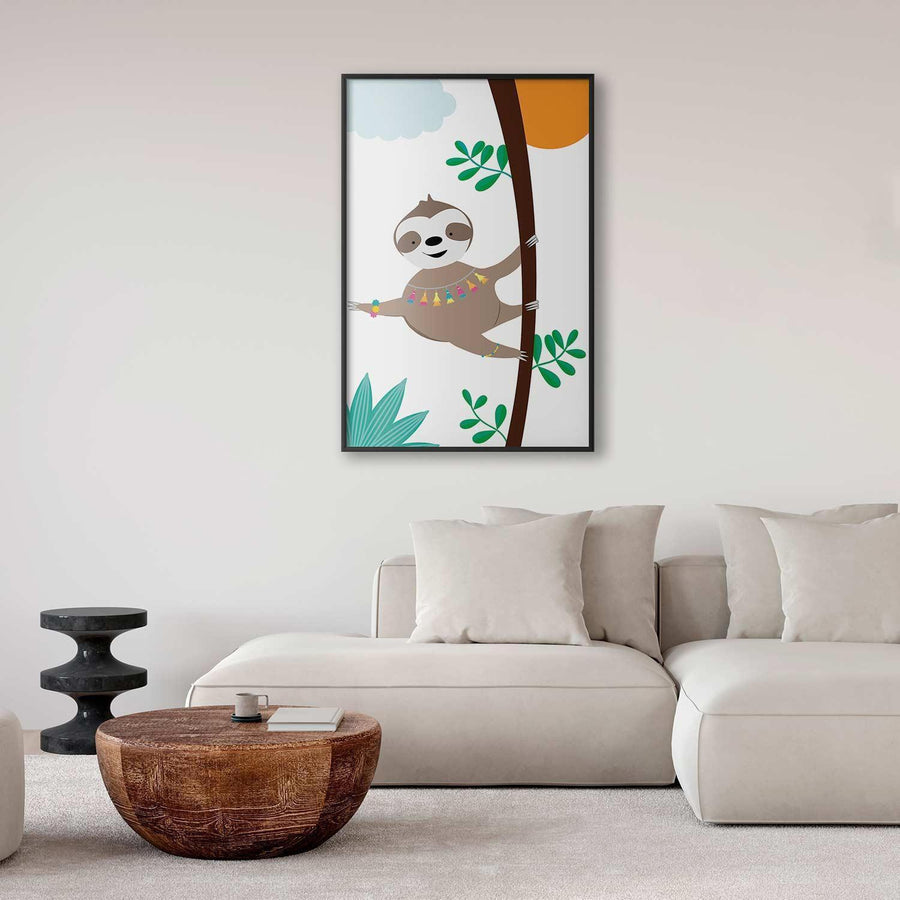 Poster - Cheerful Sloth Artgeist