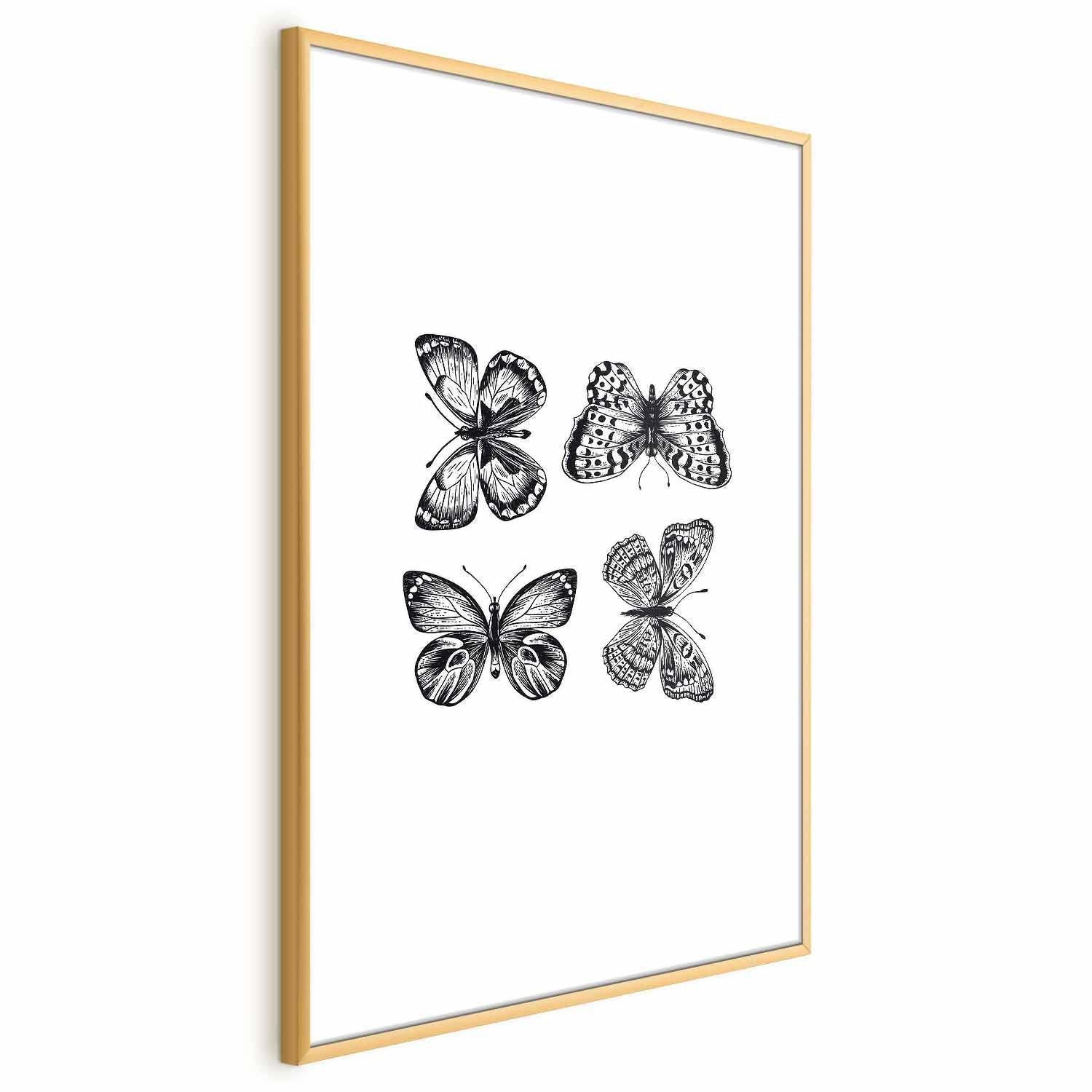 Poster - Four Butterflies Artgeist