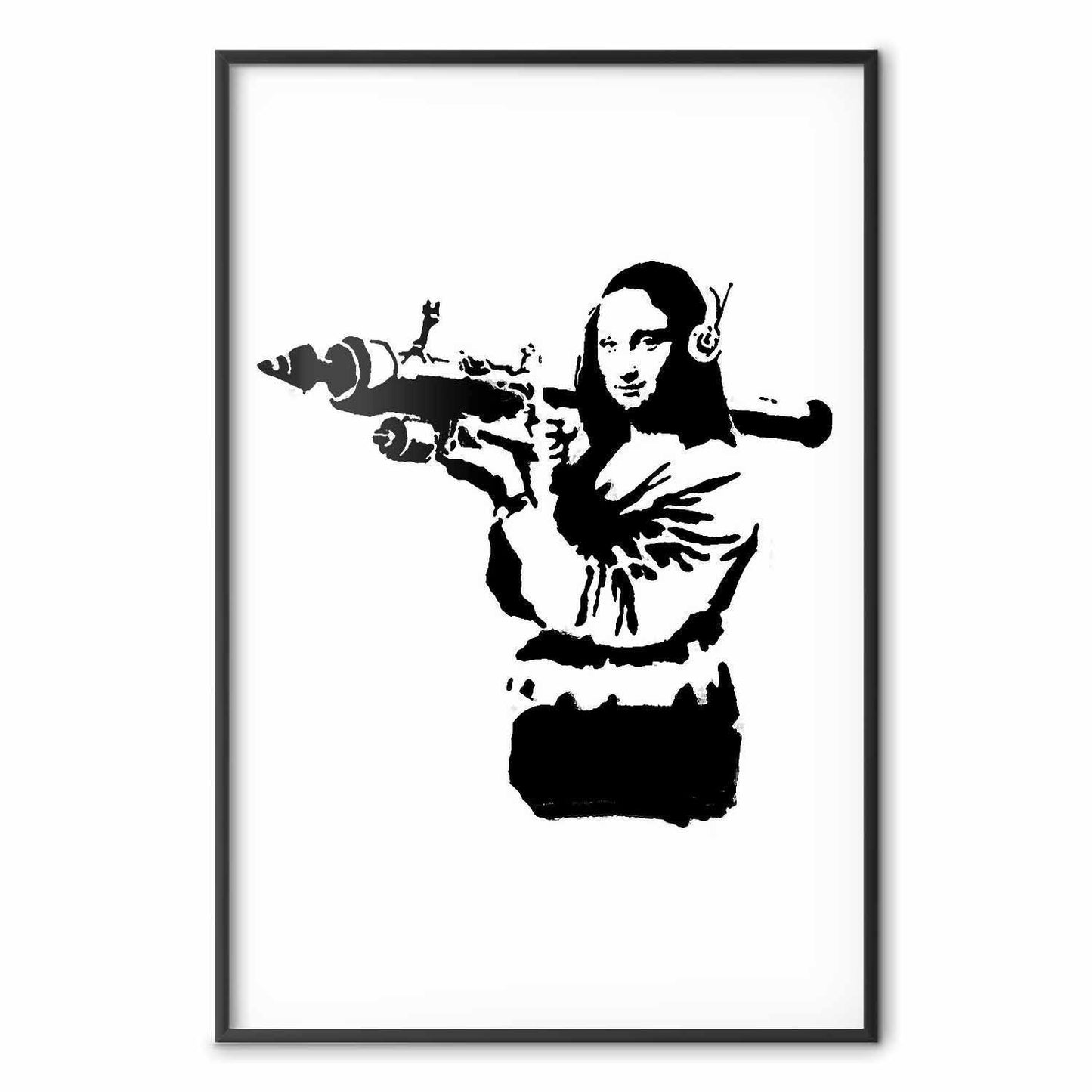 Poster - Banksy Mona Lisa with Rocket Launcher