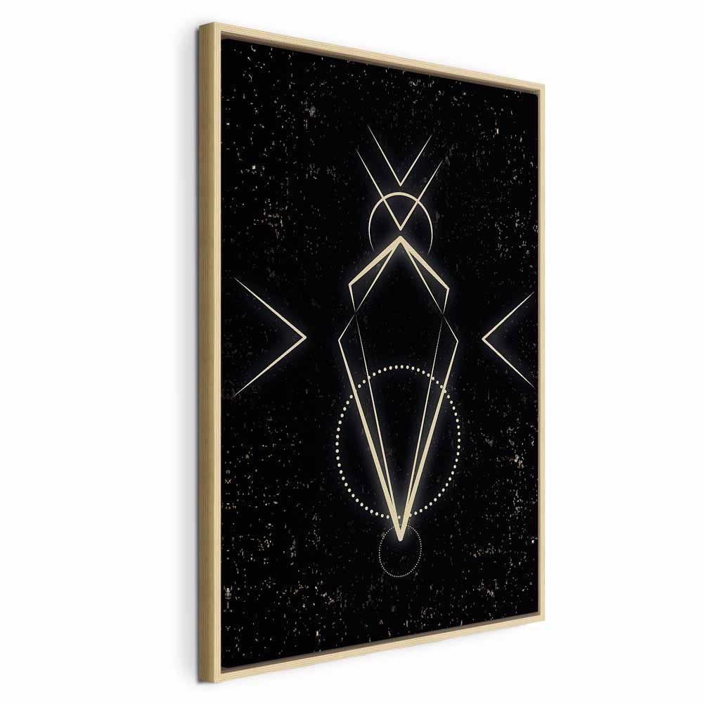 Leinwandbild - Symmetry of Shapes (1-part) - Graphic Motif in Black Shade