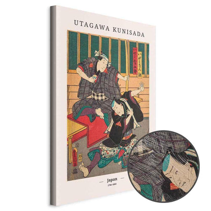 Leinwandbild - Woodcut (1 Part) Vertical