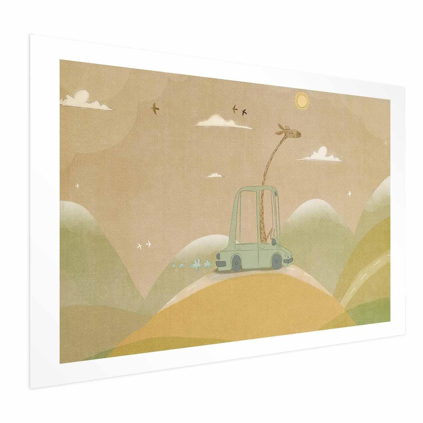 Farbenfrohes Giraffenposter für Kinder

