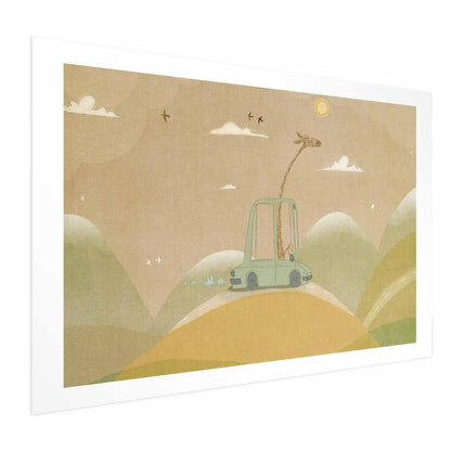 Farbenfrohes Giraffenposter für Kinder

