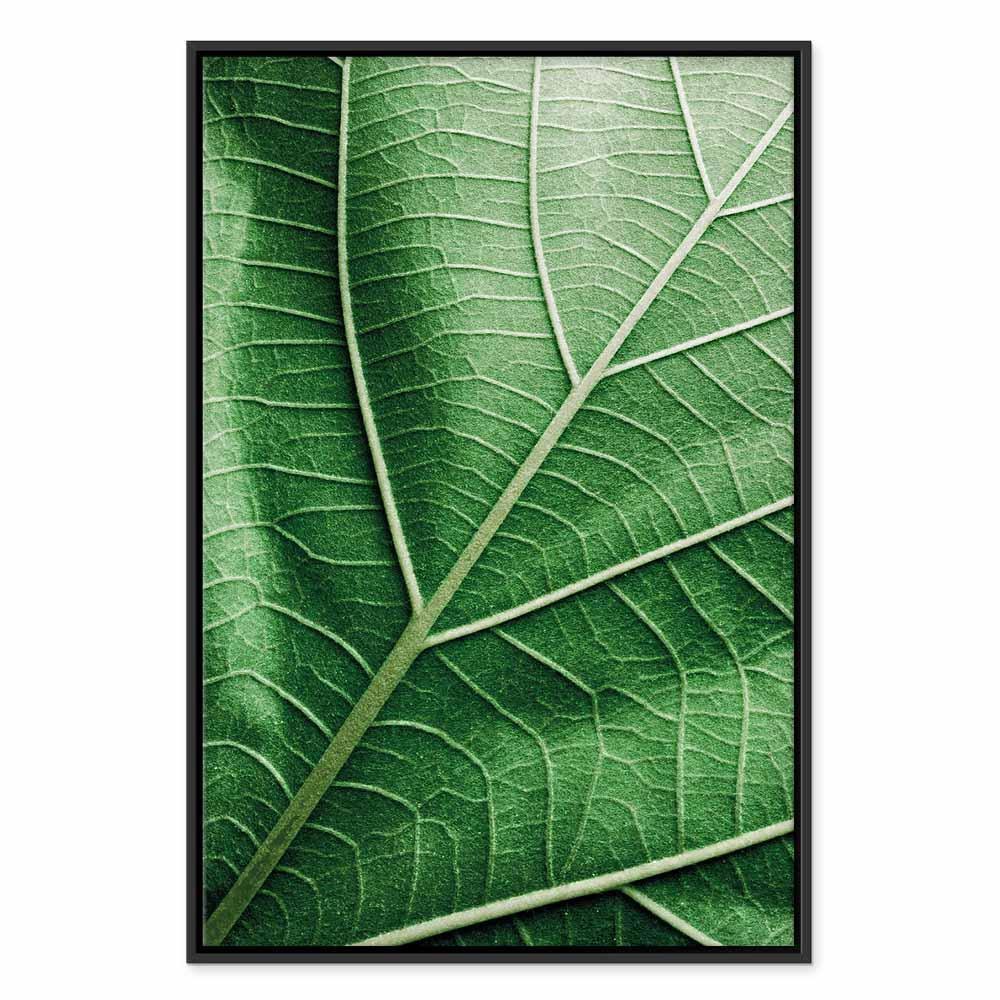 Leinwandbild - Malachite Leaf (1 Part) Vertical