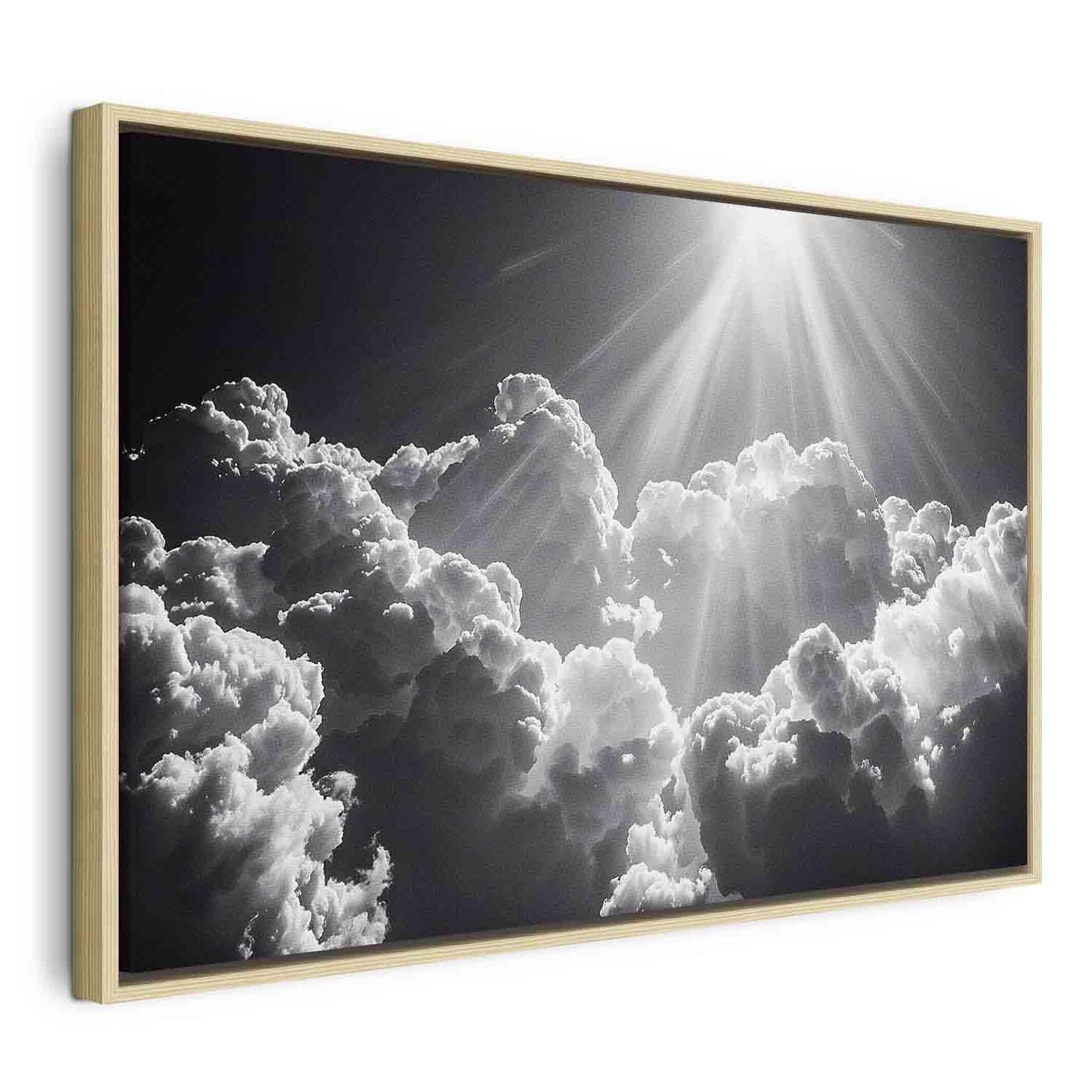 Leinwandbild - Hope in the Clouds: Inspiring Rays of the Sun – Awaken Emotions