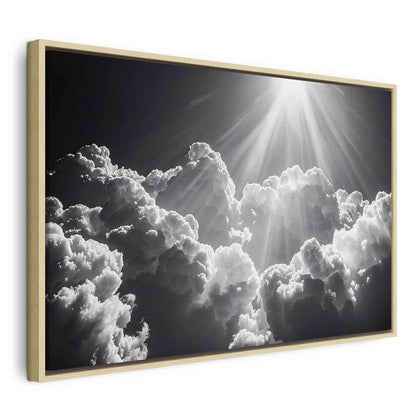 Leinwandbild - Hope in the Clouds: Inspiring Rays of the Sun – Awaken Emotions