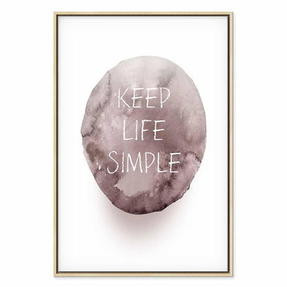 Leinwandbild - Keep Life Simple (1 Part) Vertical