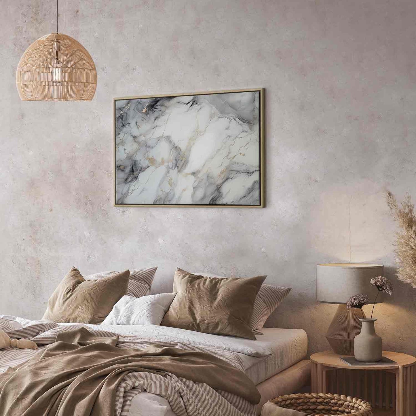 Leinwandbild - Elegant marble – stone structures in neutral colours