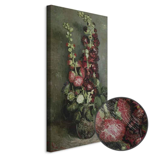 Leinwandbild - Vincent Van Gogh – Vase of Hollyhocks