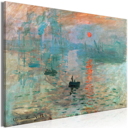 Leinwandbild - Impression, Sunrise - Claude Monet’s Painted Landscape of the Port Artgeist