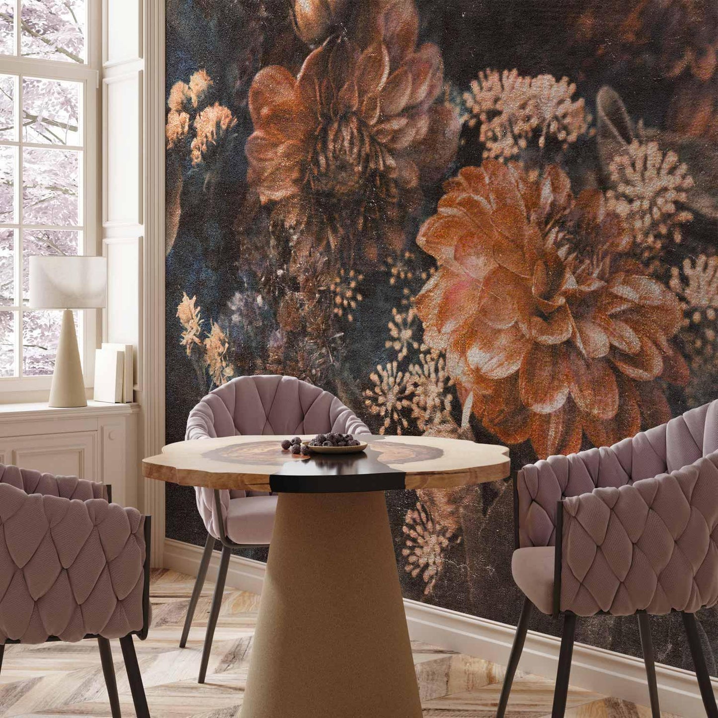 Fototapete - Retro Flowers - Third Variant