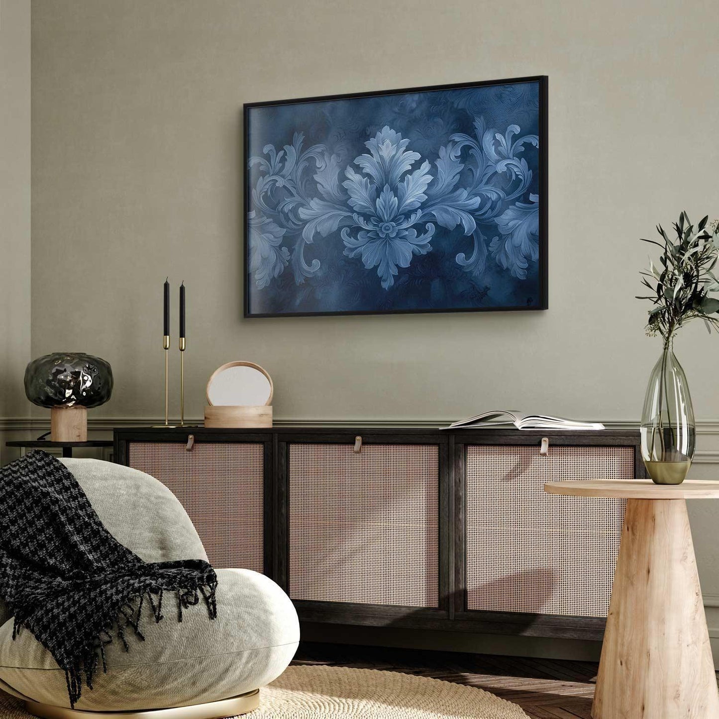 Poster - Blue Ornament in Cool Shades