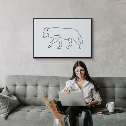 Leinwandbild - Wolf (1 Part) Wide