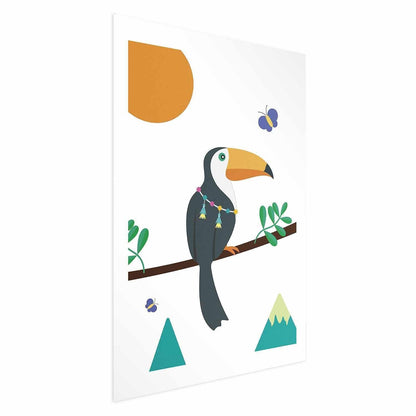 Poster - Toucan and Butterflies Artgeist