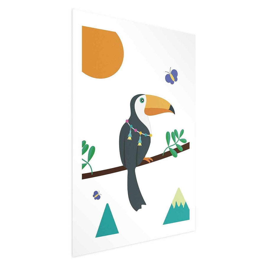 Poster - Toucan and Butterflies Artgeist