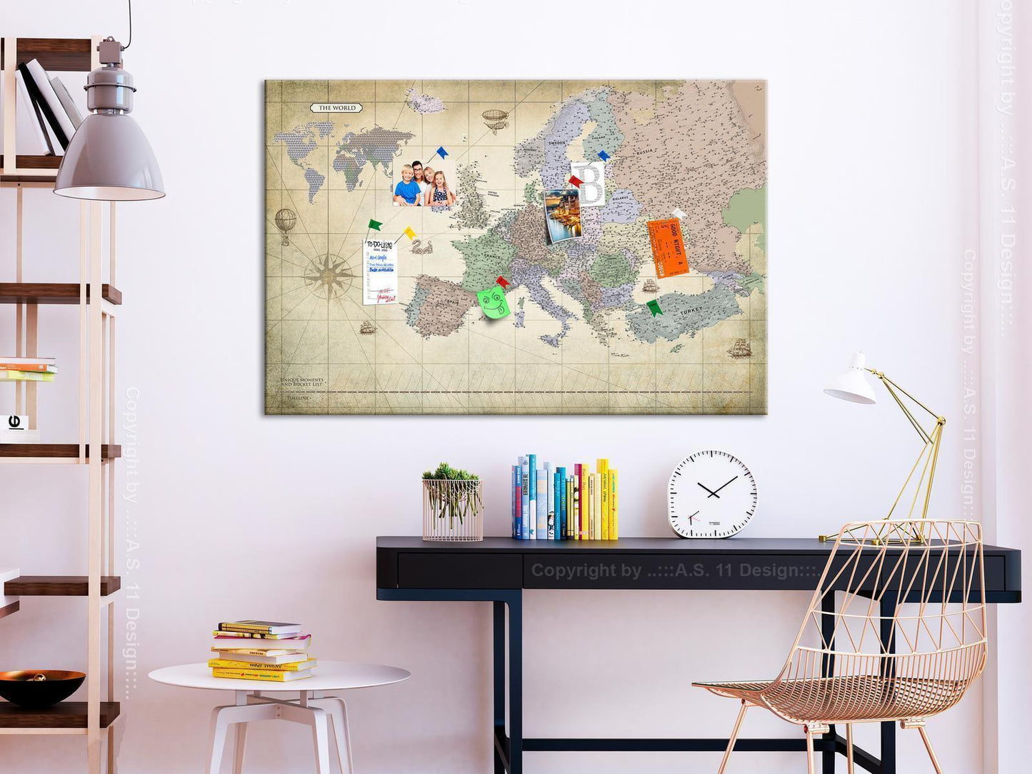 Leinwandbild - Map of Europe (1 Part) Wide Artgeist