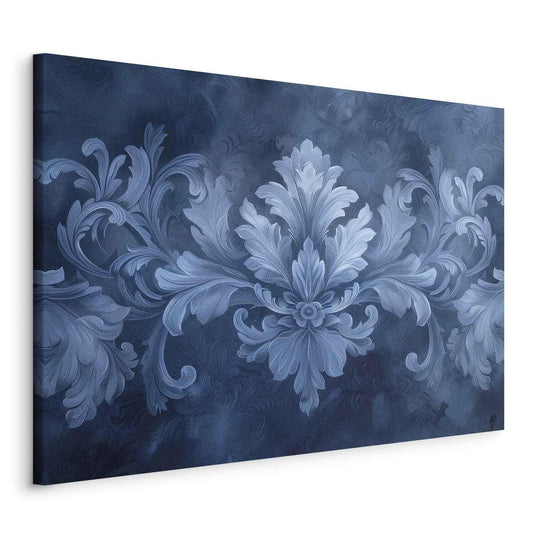 Leinwandbild - Ornament in Blue and Cool Colors Dark Blue Decoration Artgeist