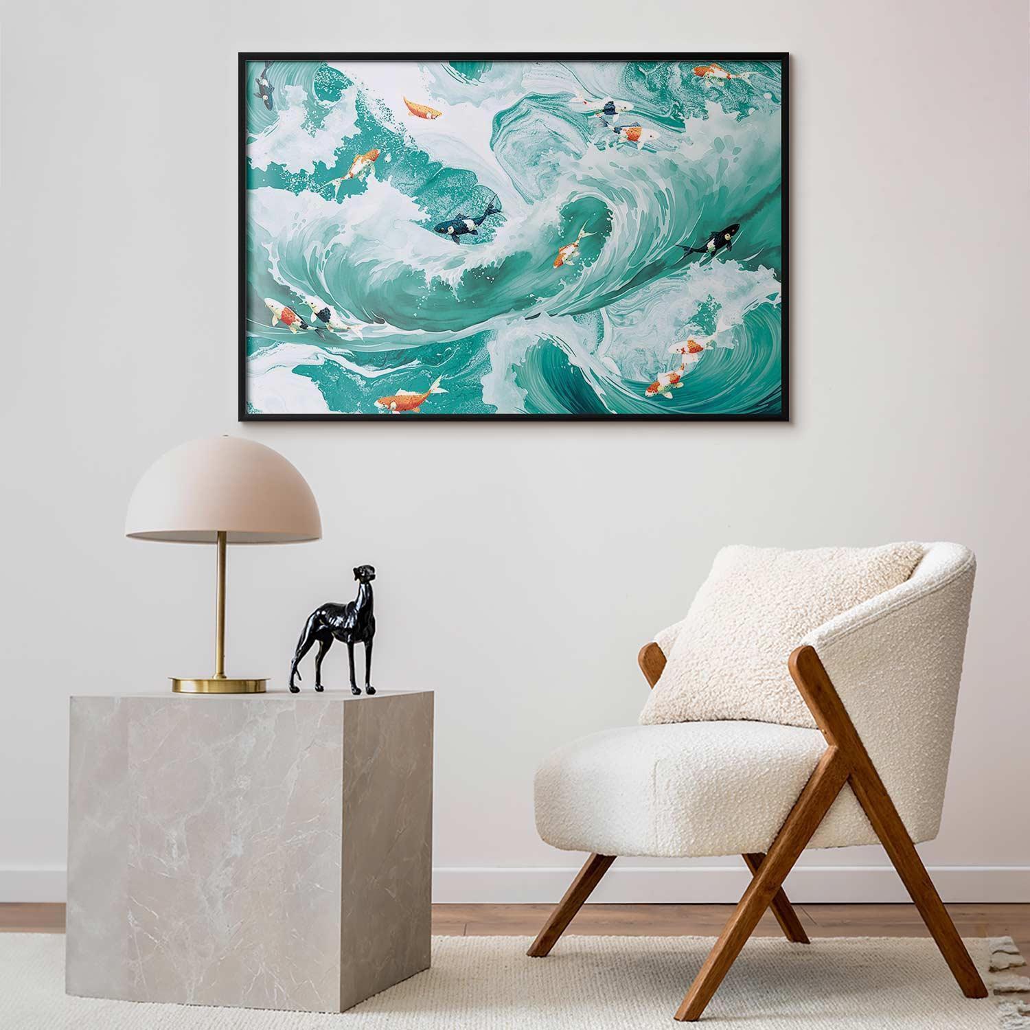 Poster - Fish and Waves Artgeist