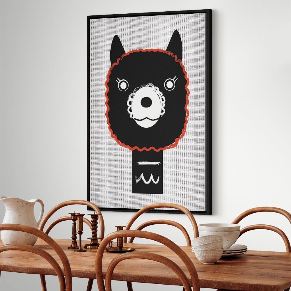 Leinwandbild - Decorative Alpaca (1 Part) Vertical