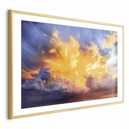 Poster - Beautiful Sunset - clouds in warm shades