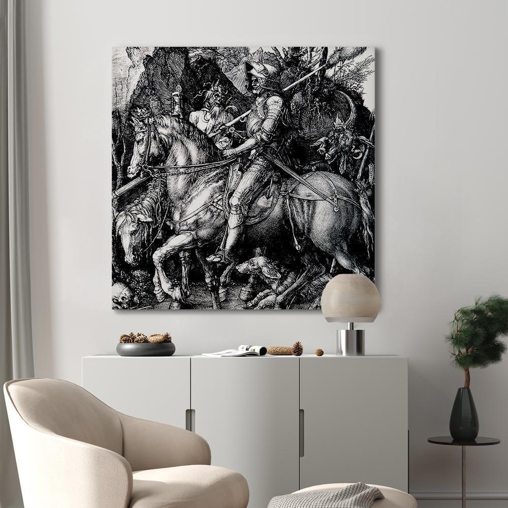 Leinwandbild - Albrecht Dürer – Knight, Death and the Devil