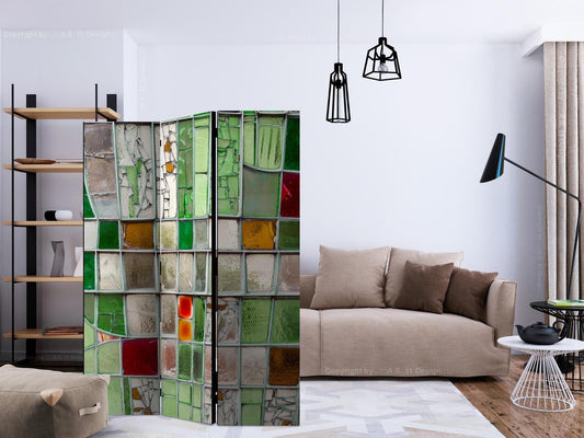 Paravent - Emerald Stained Glass Artgeist