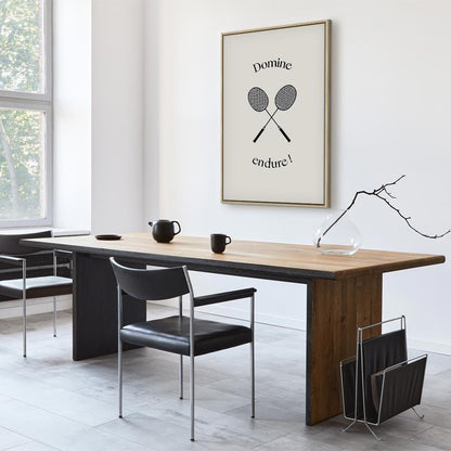 Leinwandbild - Black Badminton Rackets