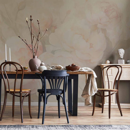 Fototapete - Peonies in the mist