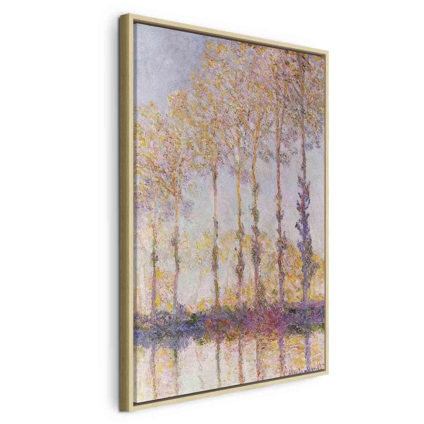 Leinwandbild - Poplars on the Bank of the River Epte Artgeist