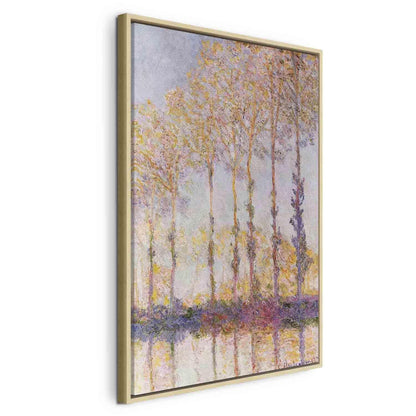 Leinwandbild - Poplars on the Bank of the River Epte Artgeist