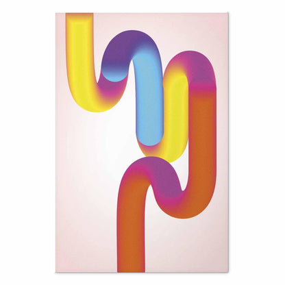 Poster - Rainbow Tubes - abstract illustration with colorful gradients