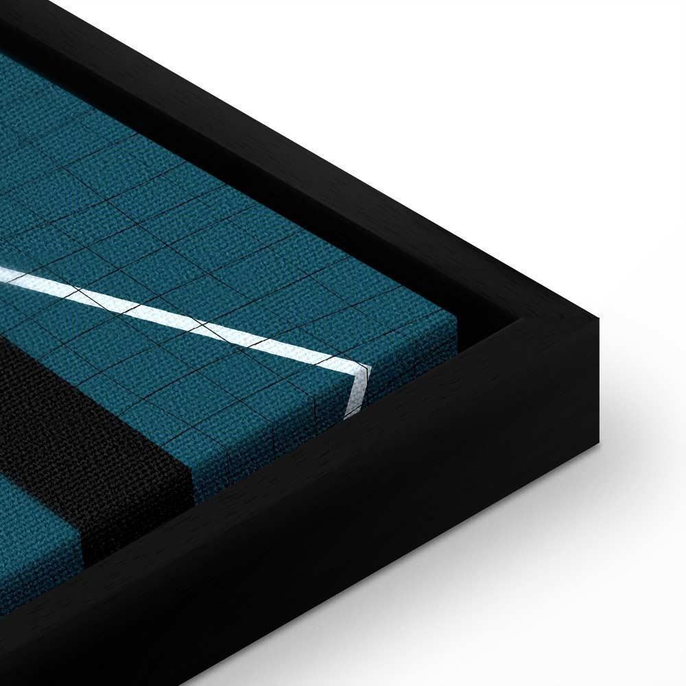 Leinwandbild - Female Tennis Player With a Red Racket on the Court - Graphics