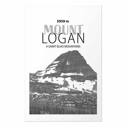 Poster - The majestic Mount Logan mountain peak, crown of mountains, mountain landscape