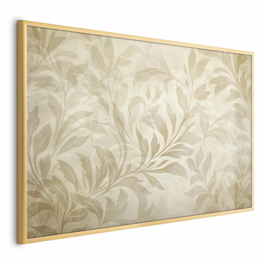 Poster - Sand-colored Leaves and Vines Artgeist