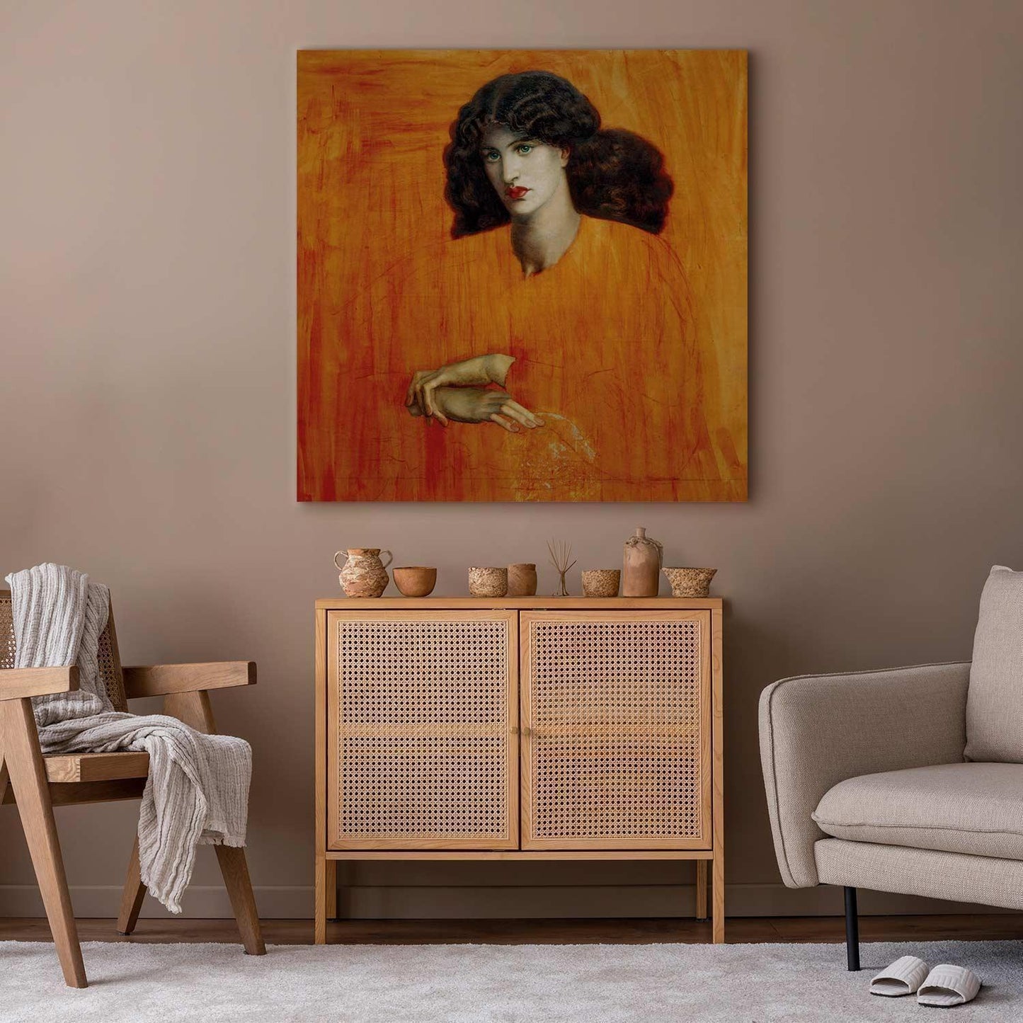 Leinwandbild - Dante Gabriel Rossetti – La Donna della Finestra